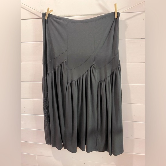 ❣️🖤 CRAZY LINE – Black Embroidered Skirt Size 14 - Picture 8 of 9